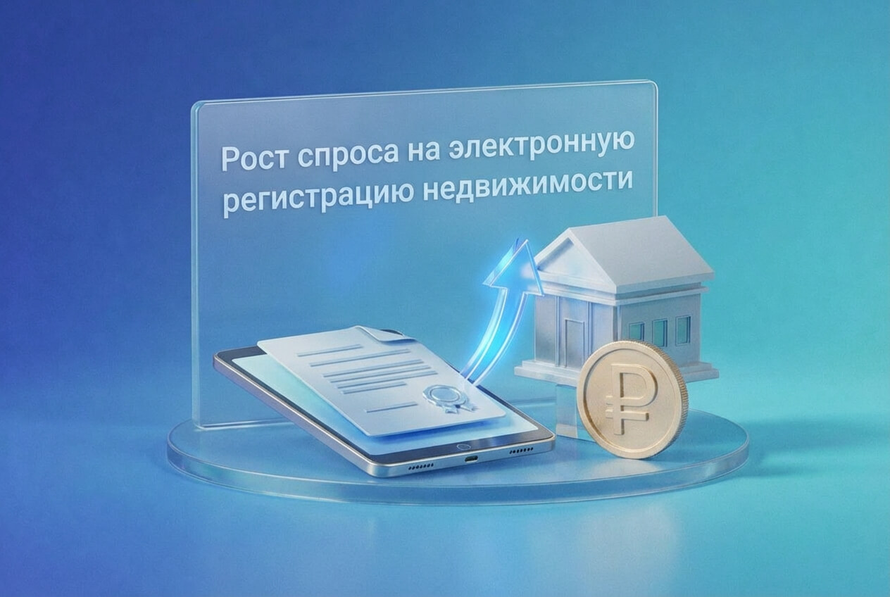 Рост спроса на услугу электронной регистрации в сфере недвижимости