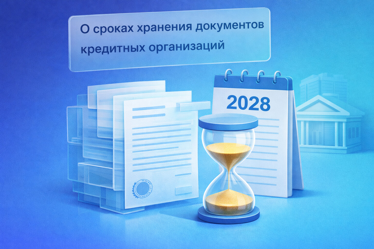О сроках хранения документов кредитных организаций.