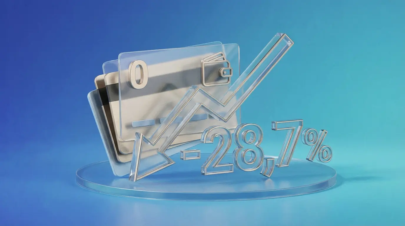 Количество кредитных карт с «нулевой» утилизацией сократилось на 28,7%