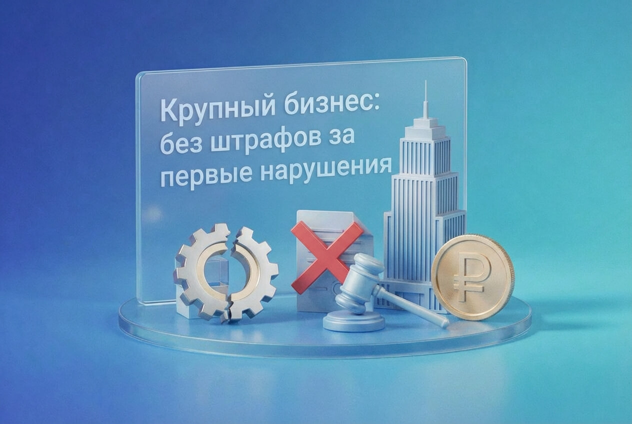 Предлагается не штрафовать крупный бизнес за первые нарушения