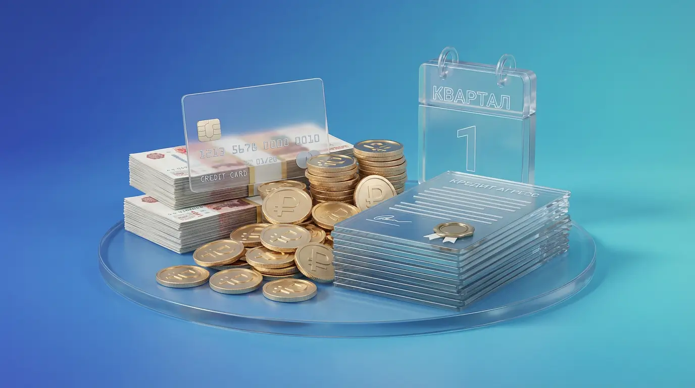 За первый квартал россиянами было взято кредитов на 2 трлн. рублей