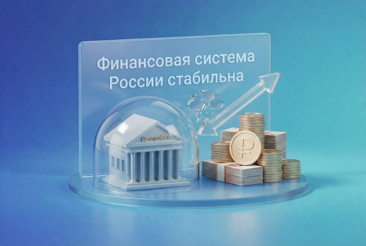 Центробанк не видит серьезных рисков для финансовой системы России
