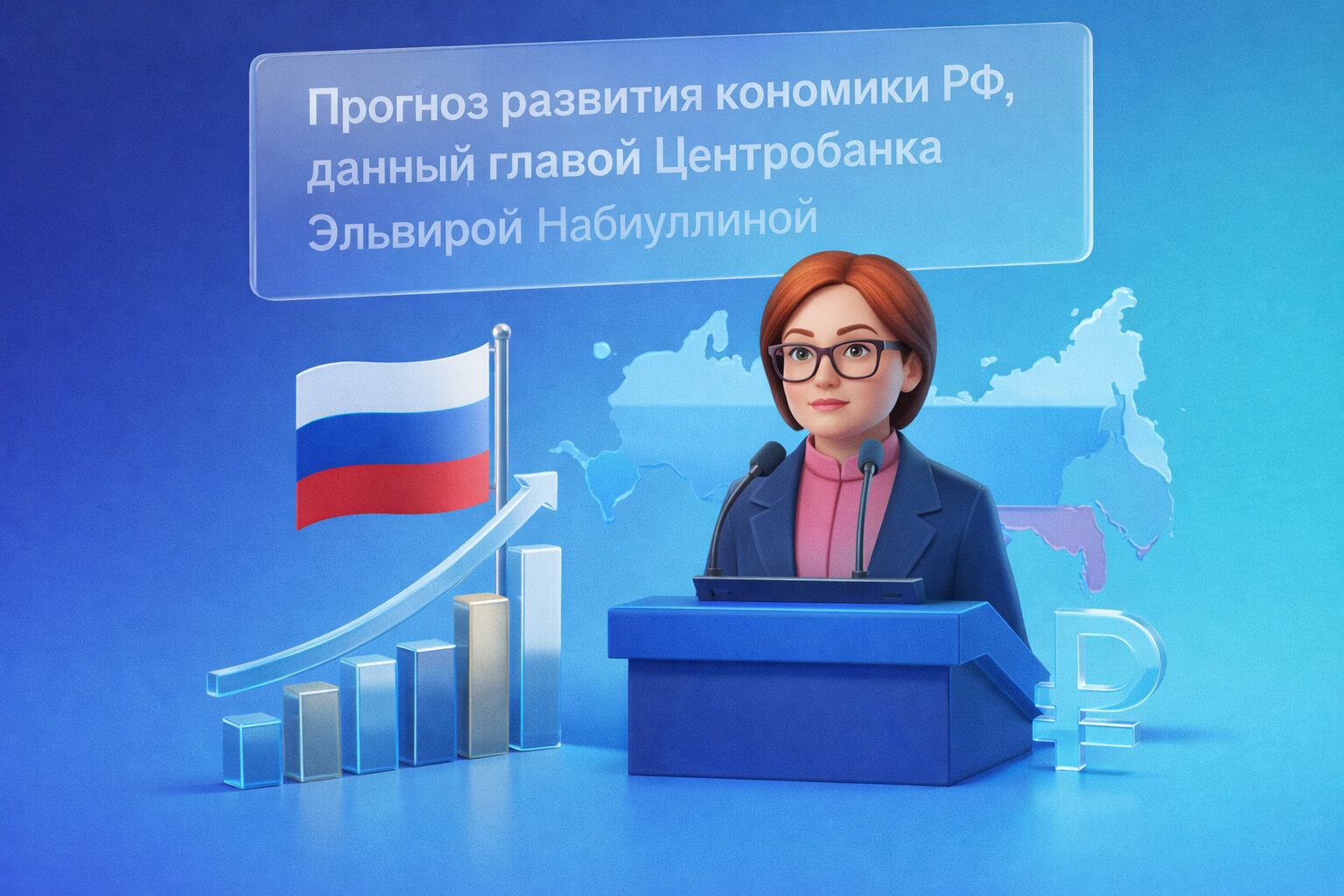 Прогноз развития экономики РФ, данный главой Центробанка Эльвирой Набиуллиной.