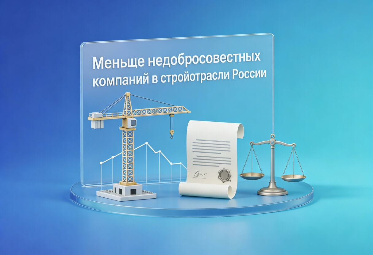 Недобросовестных компаний становится все меньше в стройотрасли России