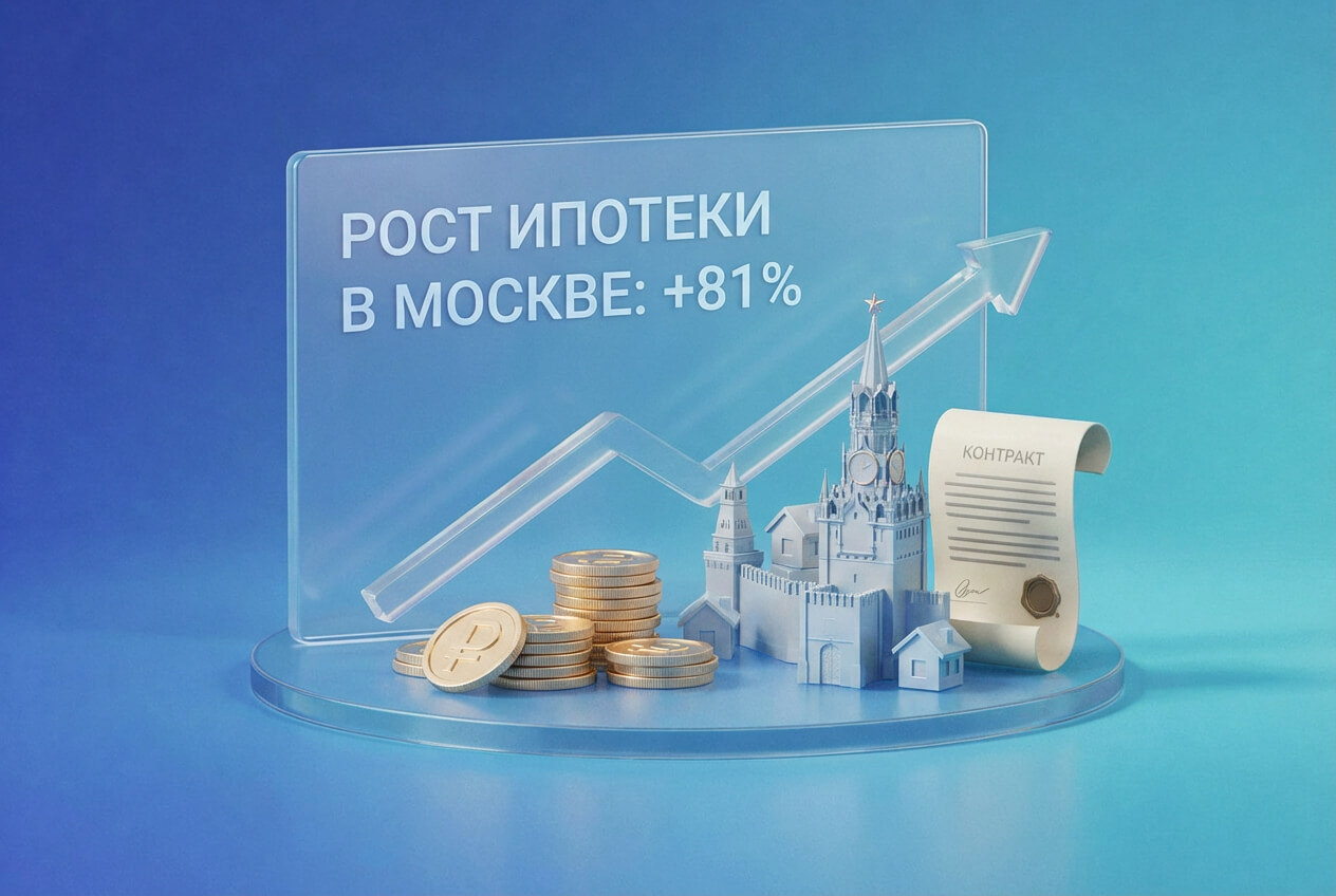 В Москве рост ипотеки в годовом выражении составил 81%
